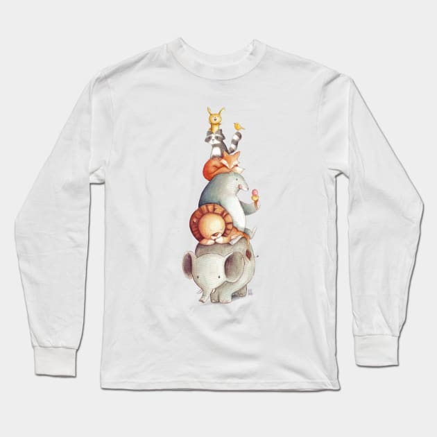 Party Animals Long Sleeve T-Shirt by mikekoubou